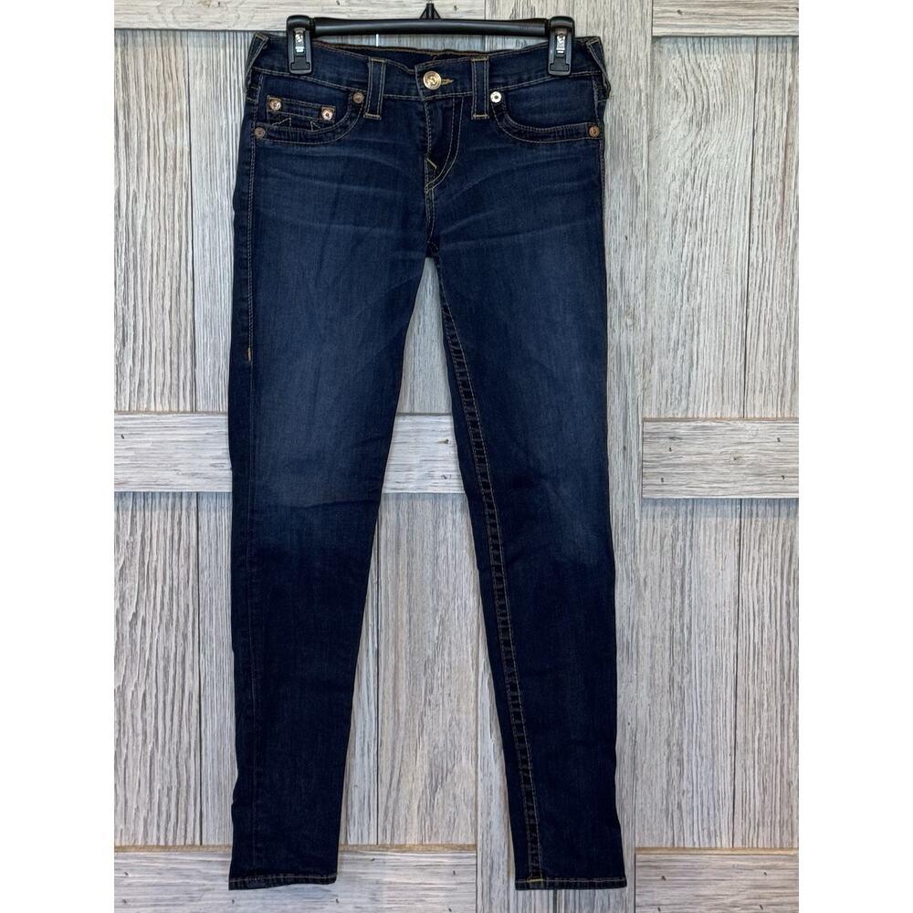 True Religion Jeans Womens Size 29 Blue Denim Medium Washed Skinny Fit Cotton